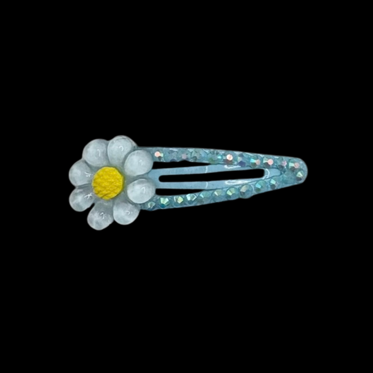 Bling Clip- Blue Flower