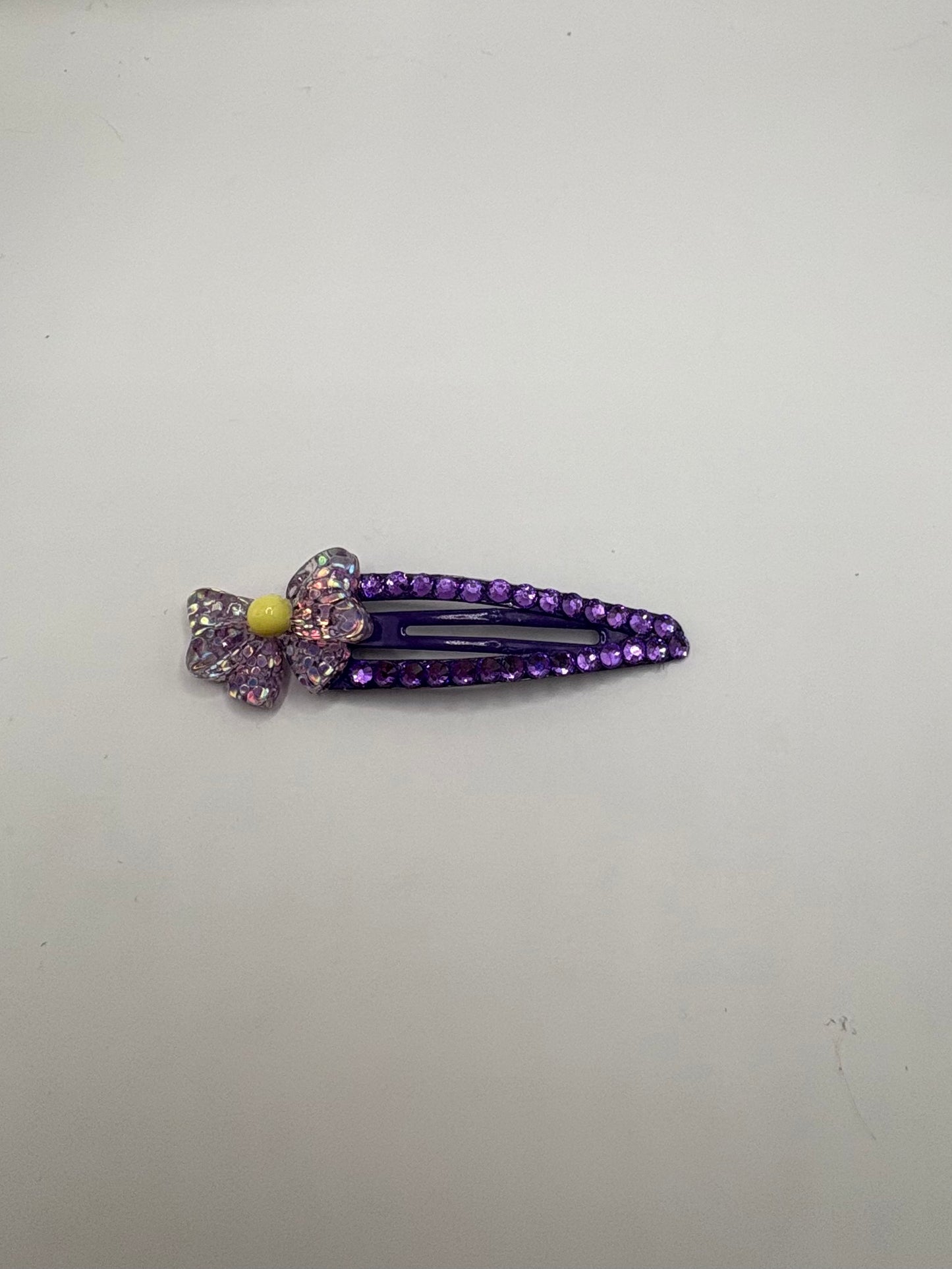 Bling Clip- Purple Bow