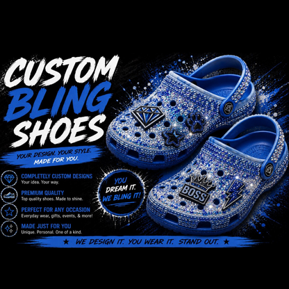 Custom Bling Clog Shoes